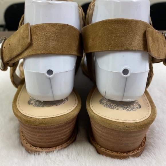 LIKE NEW Vince Camuto "Raner" Demi Wedge‎ Tipsy Taupe Sandals, size 11 - Picture 10 of 13